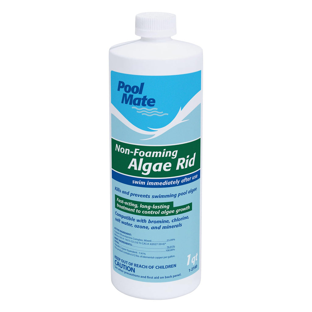 1-Quart Non-Foaming Algae Rid Pool Algaecide, Made in USA