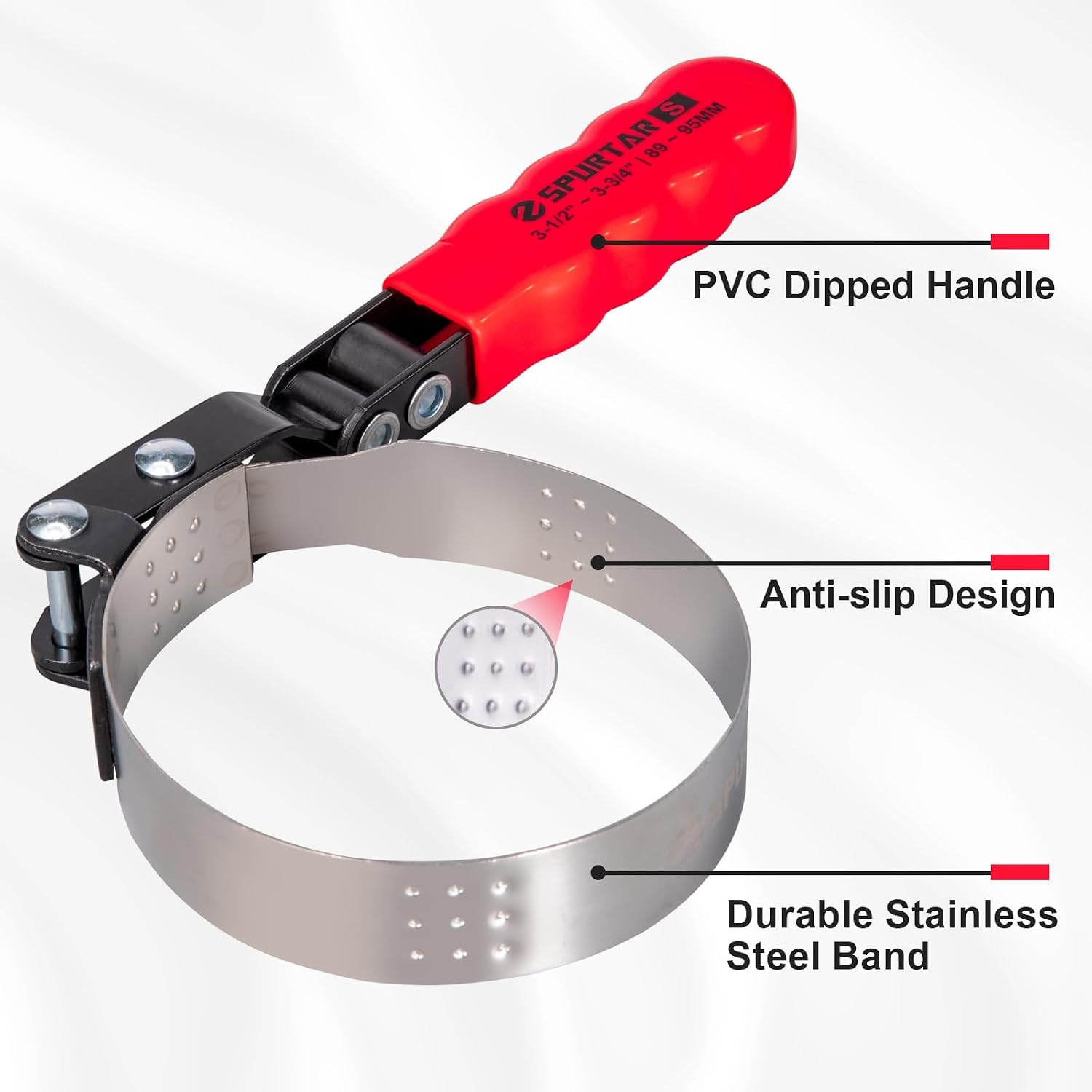 5pcs Swivel Oil Filter Wrench Set 12" Oil Filter Removal Tool | Universal for 2-3/4" to 5-1/4" 70-133mm Oil Filter