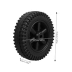 2 Pack 6 Inch BBQ Grill Wheels Replacement Kit, Black Hdpe