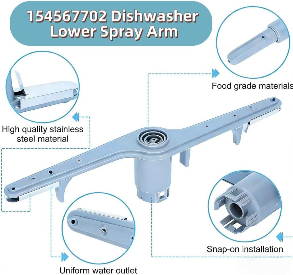 5304518927 Dishwasher Spray Arm Fits Kenmore Frigidaire Lower