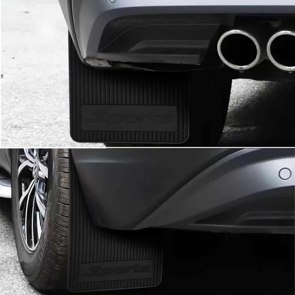 Car Mud Flaps, 4PCS Soft Flexible Bendable Rubber Vehicle Mudguard Splash Guard with Hardware Tool, Auto Exterior