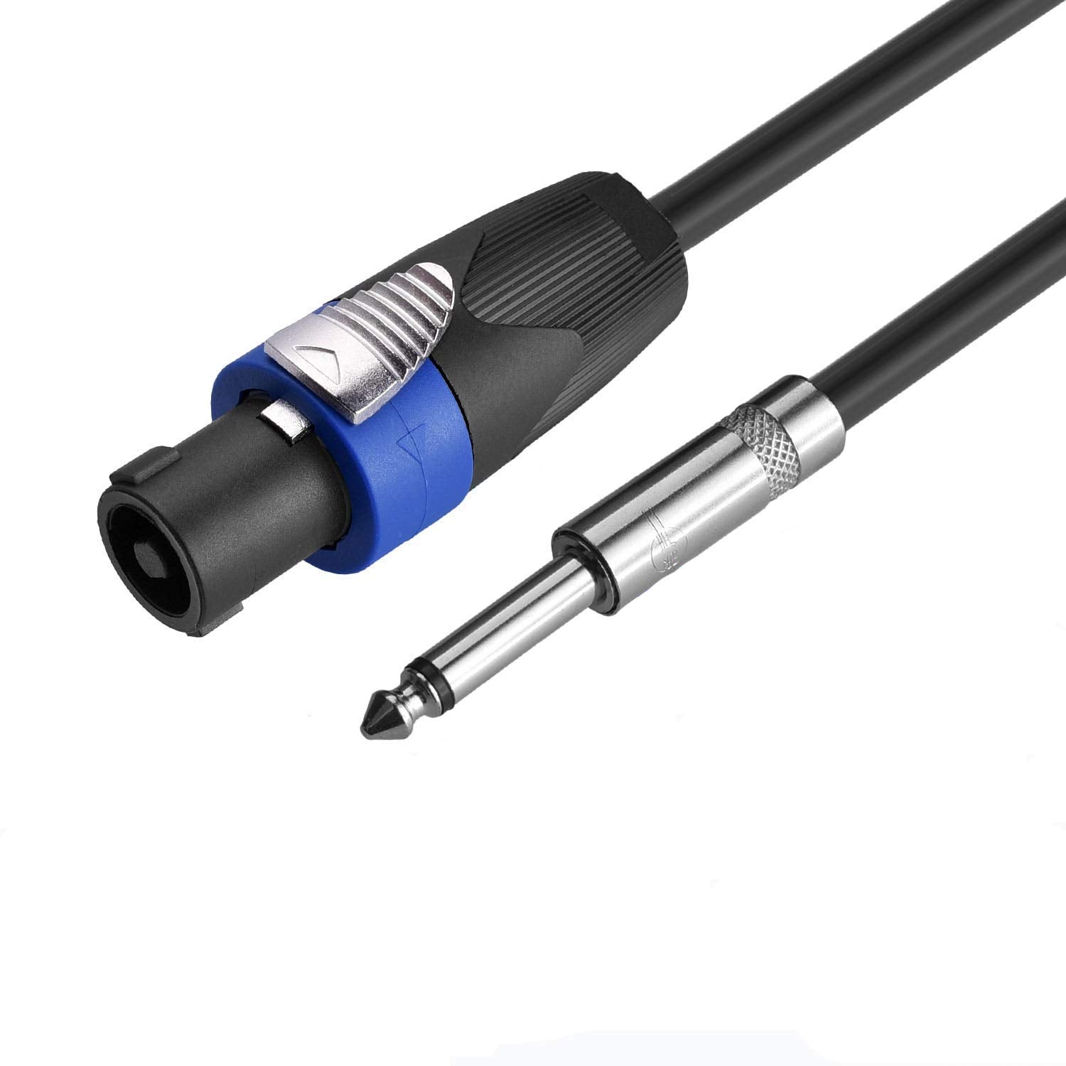 Pro 25ft 12 Gauge Speakon to 1/4 Male Audio Speaker Cable, Single