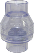 Valterra 200-C20W PVC Swing (No Spring) Check Valve, Clear Blue, 2" Slip , White