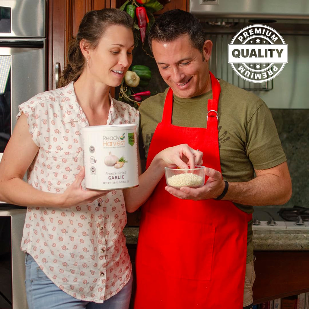 Freeze Dried Food - Garlic | Emergency Food | Pantry Staples | #10 Can | 25-Year Shelf Life | Cans Filled to the Top