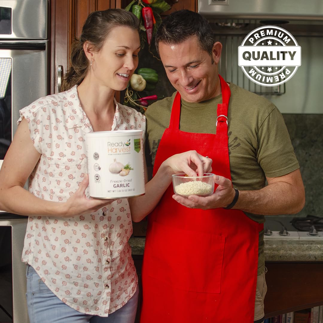 Freeze Dried Food - Garlic | Emergency Food | Pantry Staples | #10 Can | 25-Year Shelf Life | Cans Filled to the Top