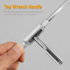Hoteche 8 pcs Taps Set with Adjustable Tap Wrench 1/16-1/2'' for Internal and External Threading Taps Size M3 M4 M5 M6 M8 M10 M12