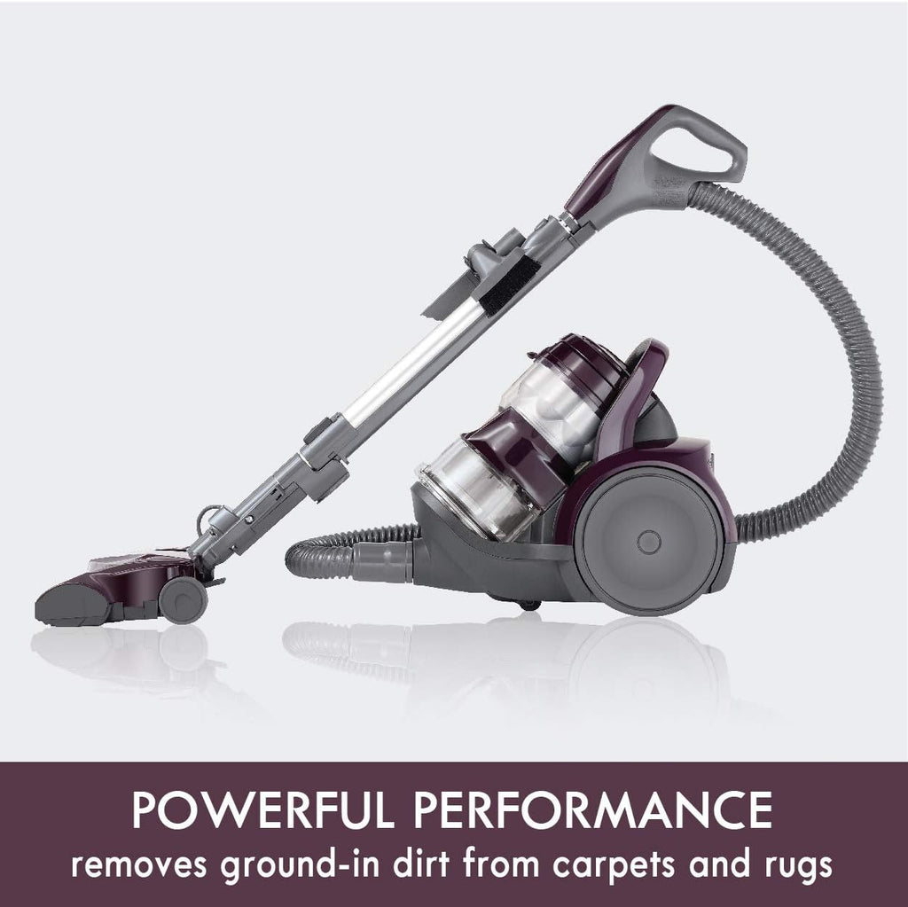 Friendly Lightweight Bagless Compact Canister Vacuum | 2-Motor System, Pet PowerMate, HEPA Filter & Telescoping Wand