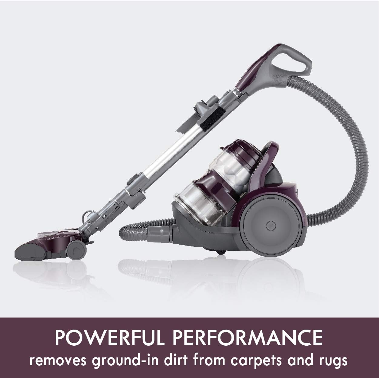 Friendly Lightweight Bagless Compact Canister Vacuum | 2-Motor System, Pet PowerMate, HEPA Filter & Telescoping Wand
