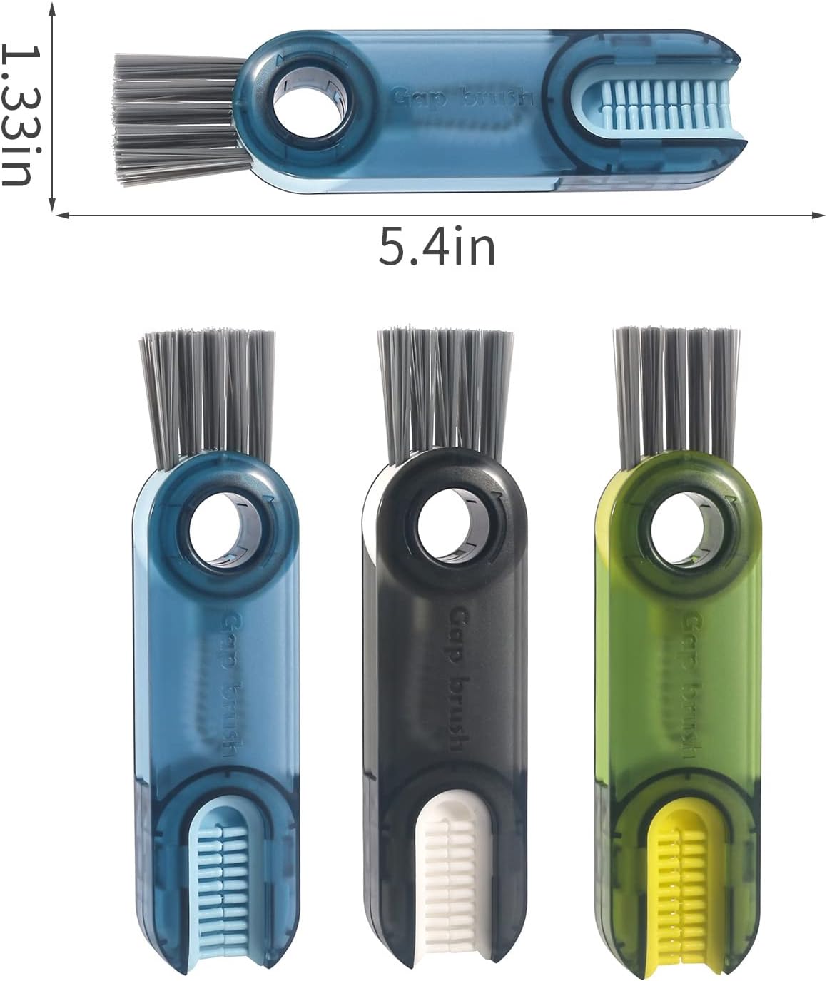 3 in 1 Cup Lid Gap Cleaning Brush Set, Multifunctional Insulation Bottle Cleaning Tools, Mutipurpose Tiny Silicone