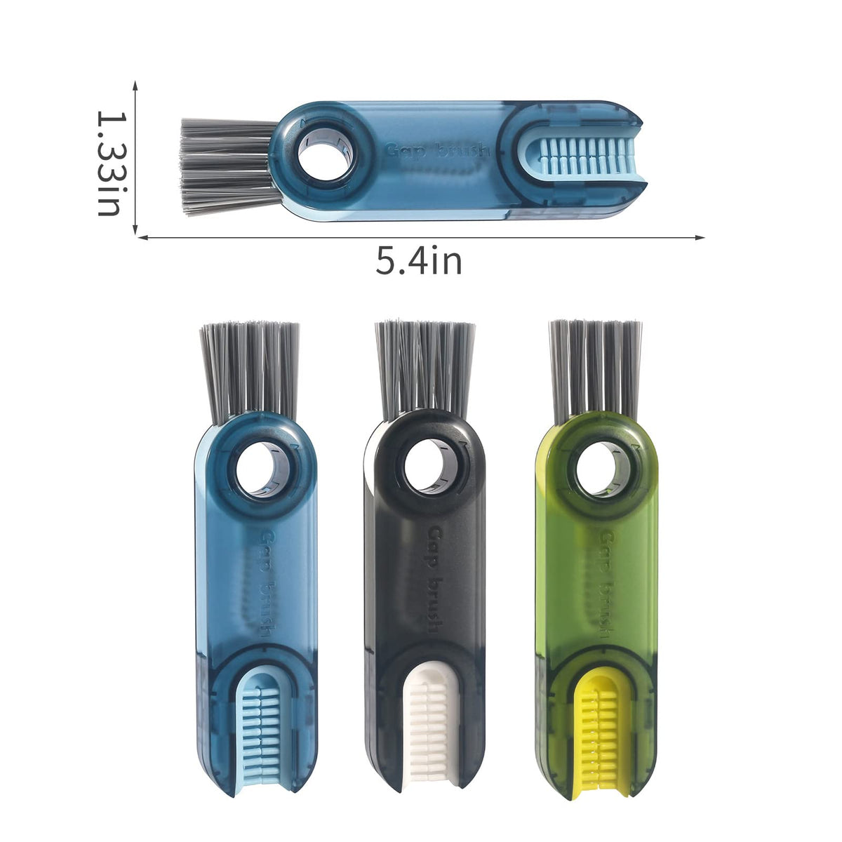 3 in 1 Cup Lid Gap Cleaning Brush Set, Multifunctional Insulation Bottle Cleaning Tools, Mutipurpose Tiny Silicone