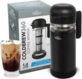 Cold Brew 360 Dual-Filter Iced Coffee Maker, 47 oz Glass Pitcher | Manual No Power Brewing, Up to 50% Faster, 6–12