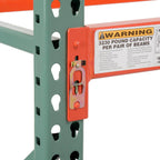 Teardrop Pallet Rack Add-On Unit, 144"W X 48"D X 96"H | 5970 lbs Shelf Capacity, Steel Construction, Orange & Green