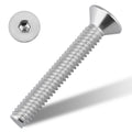#6-32 x 1 Flat Socket Head Cap Screws, 304 Stainless Steel 18-8, Full Thread, Countersunk Hex Drive Machine Screws, 100-pack