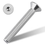#6-32 x 1 Flat Socket Head Cap Screws, 304 Stainless Steel 18-8, Full Thread, Countersunk Hex Drive Machine Screws, 100-pack