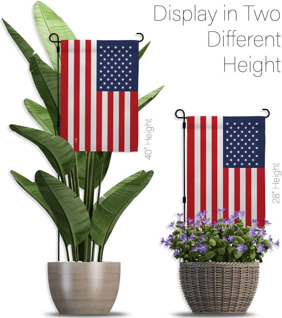 Garden Flag Pole For Outside Lawn Grave Yard Decor Cemetery Decorations Outdoor American Banner Tapestry Home Front