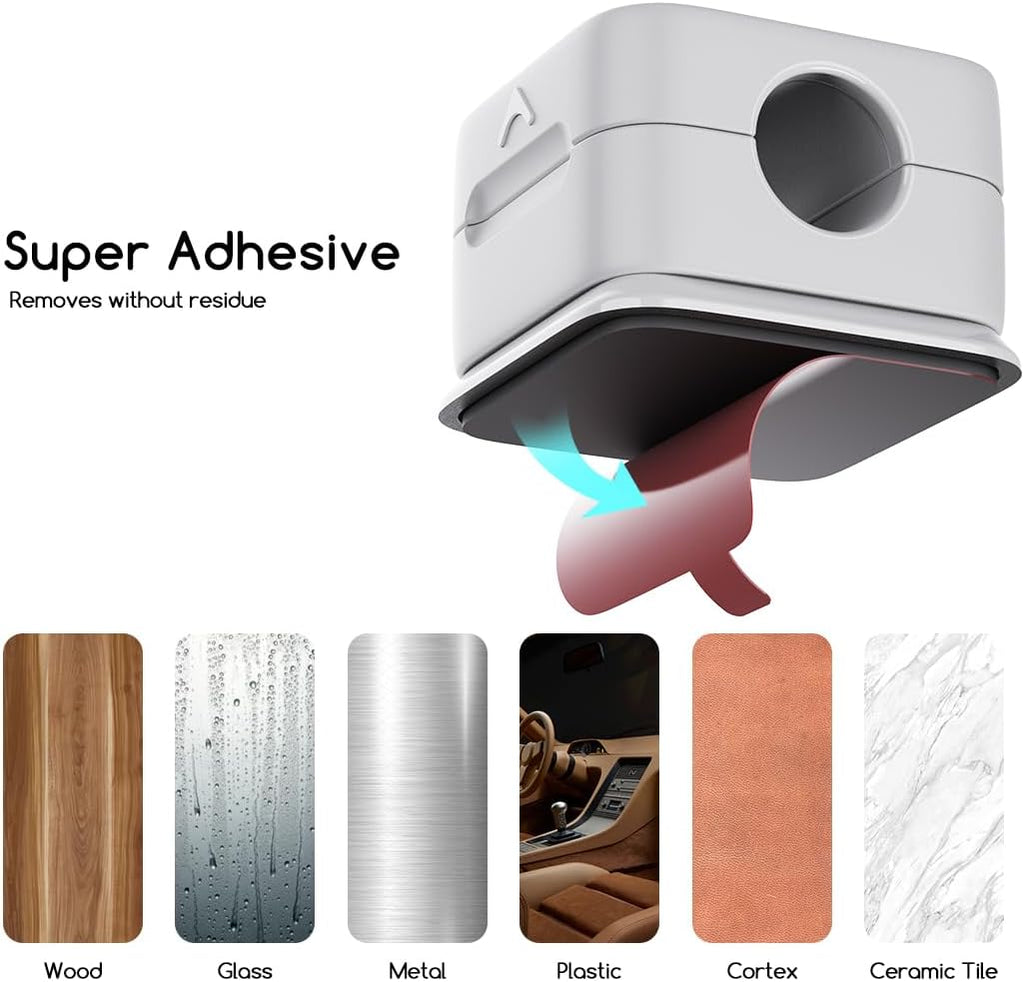 Cord Organizer Holder, 8 Pack Magnetic Desk Cable Clips Management, Hide Phone Charging Cable Keeper, Strong Adhesive