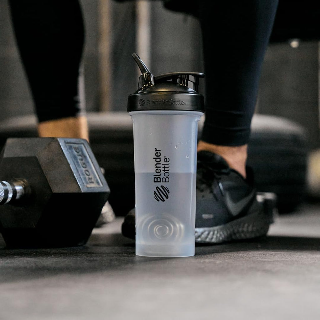 Classic V2 Plastic Shaker Bottle 20 oz Clear/Black