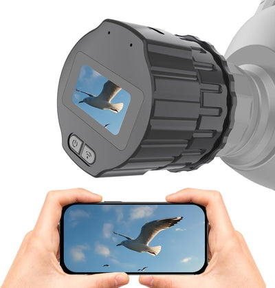 64GB Digital Eyepiece Telescope Camera: 2K HD Video Recording & WiFi Telescope Microscope Accessory, 25-50mm Eyepiece