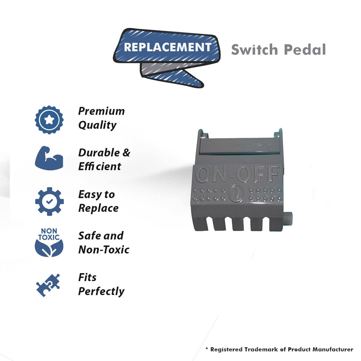 Replacement Part For Kirby Vacuum Cleaner Switch Pedal Part # compare to part 110397S