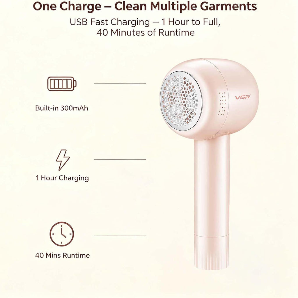813 Rechargeable Fabric Shaver,6-Blade Lint Remover,Pink | Cordless Clothes Lint Remover for Sweaters, Blankets