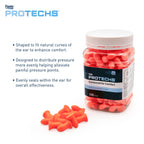 Protechs Contoured for Comfort Ear Plugs, NRR 32, 100 Pair, Orange