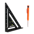 Foldable Carpenter Square 7 inch Angle T-Ruler Multi-Purpose Carpenter Tools, Rafter Square, Protractor, Ruler