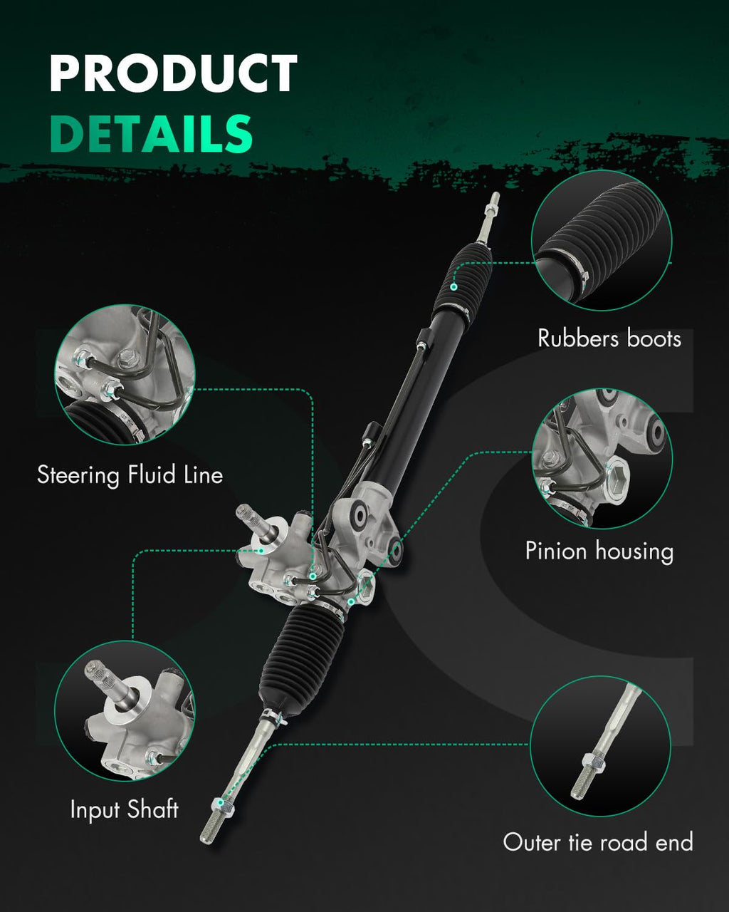SCITOO Power Steering Rack and Pinion For Honda 2009-2015