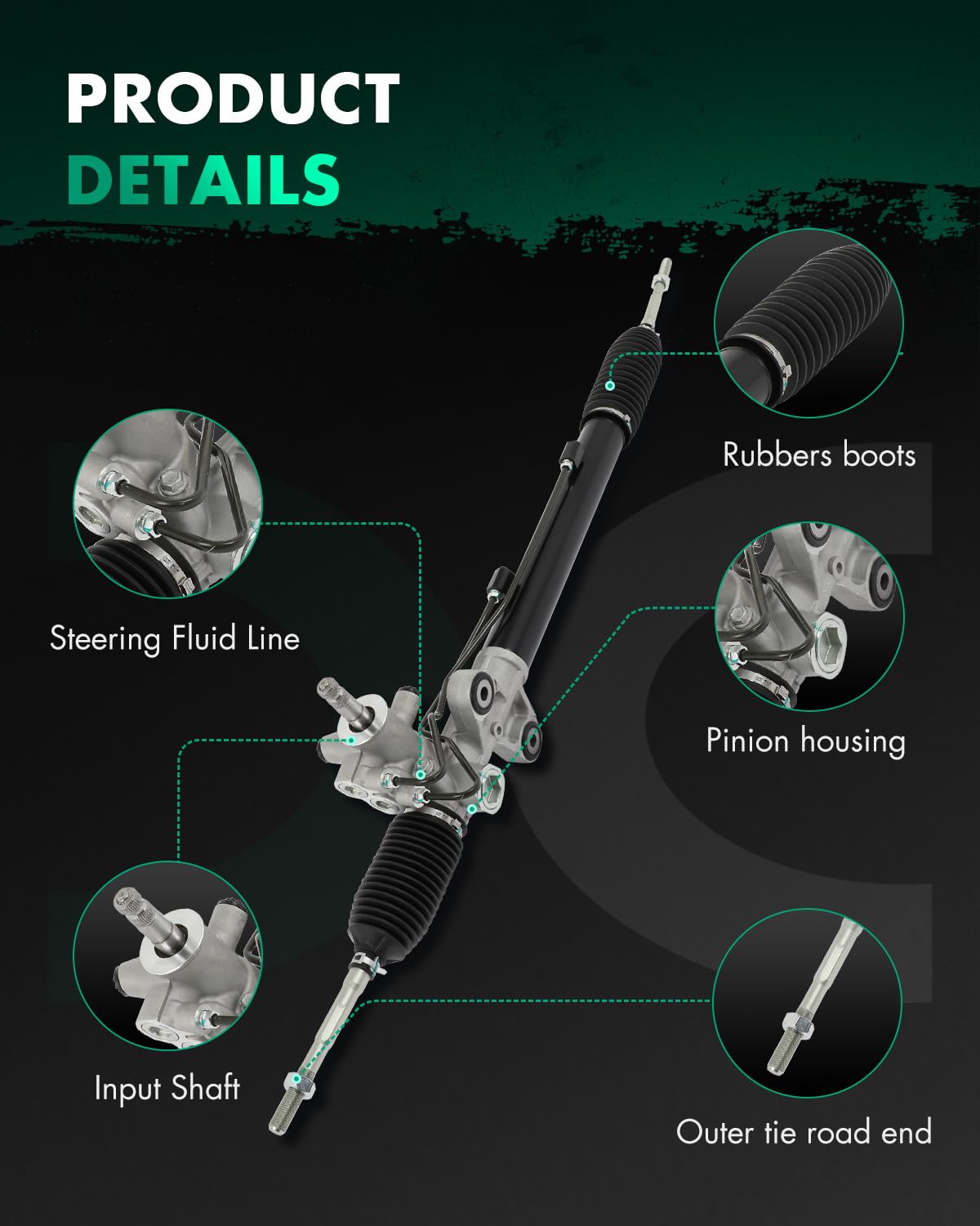 SCITOO Power Steering Rack and Pinion For Honda 2009-2015
