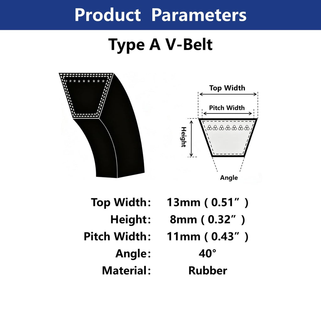 CPACAI A25 Classic Wrapped Rubber V-Belt