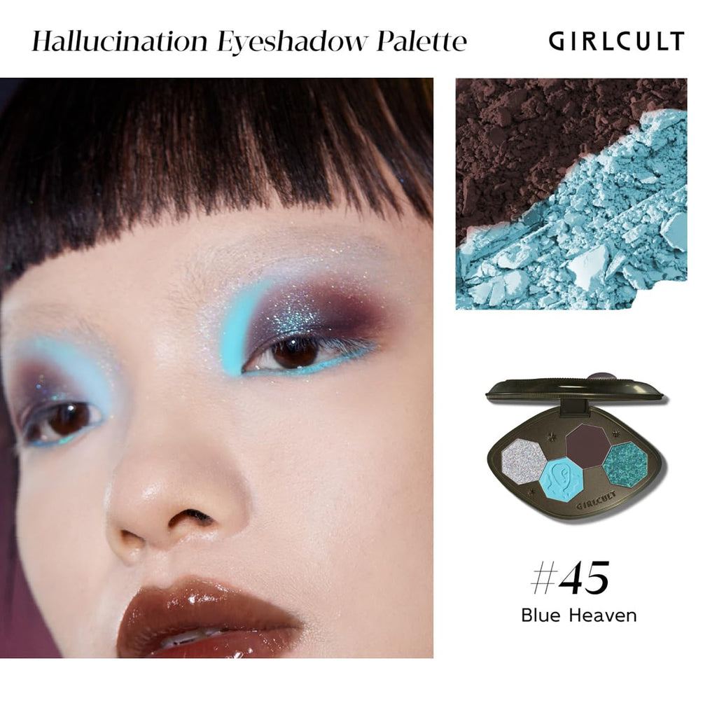 5-Piece Makeup Gift Set, Blue Purple Eyeshadow & Lip Set