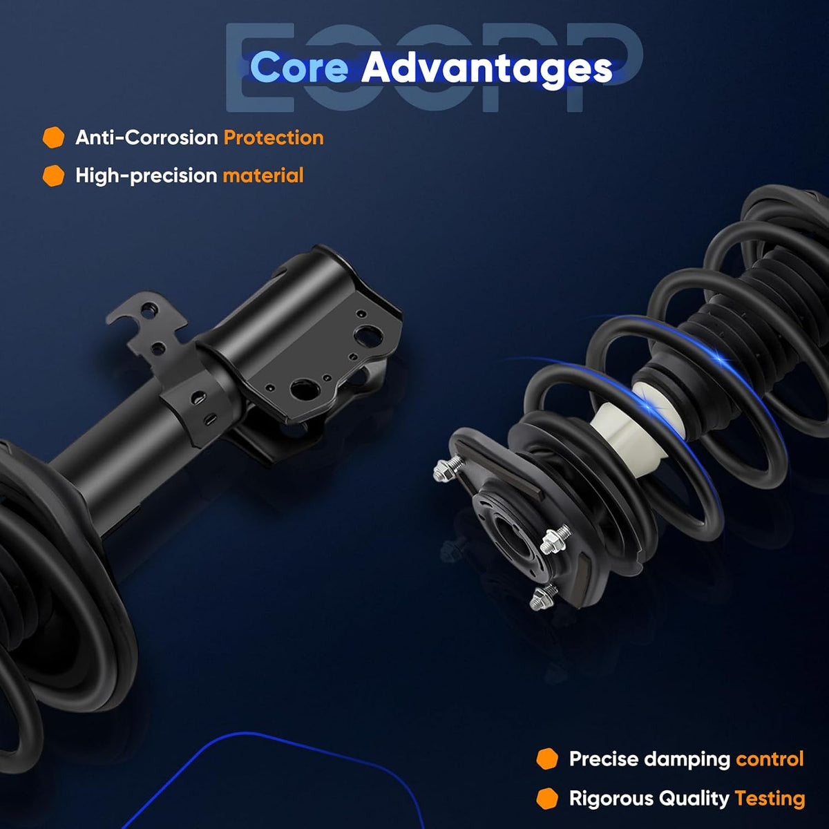 ECCPP Complete Strut Assembly Shock for Toyota Corolla 2003-2008