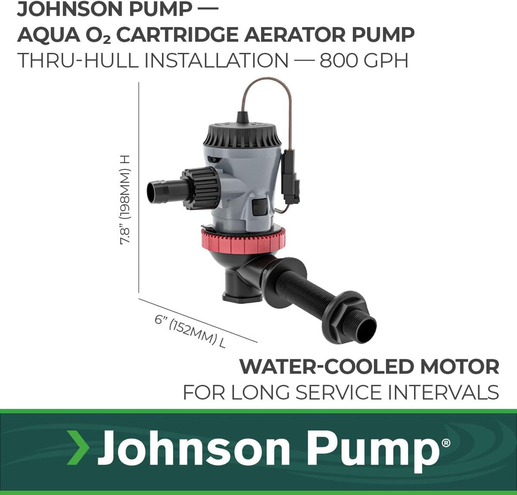 Johnson Pump 10-13643-01 Aqua O2 Flex Mount Aerator Pump - 800 GPH