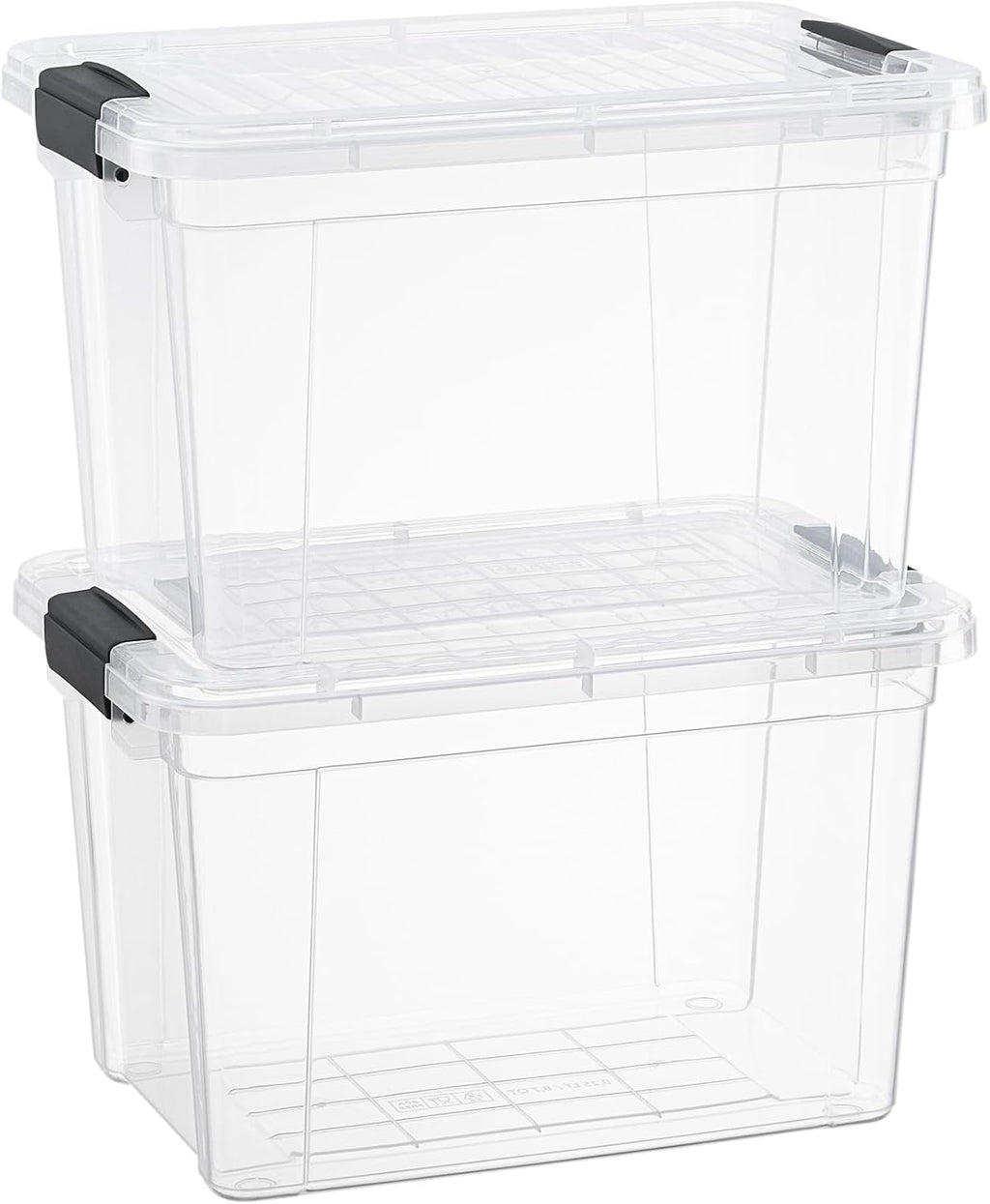 8.7 Quart Clear Plastic Storage Boxes with Lids, Stackable Organizer Containers, BPA-Free Storage Bins for Home