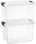 8.7 Quart Clear Plastic Storage Boxes with Lids, Stackable Organizer Containers, BPA-Free Storage Bins for Home