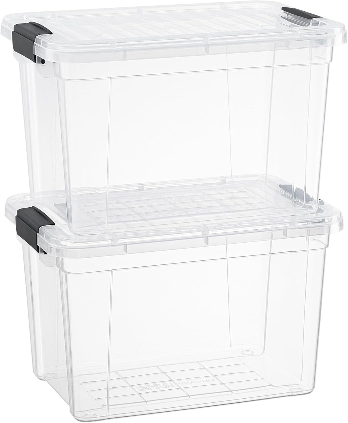 8.7 Quart Clear Plastic Storage Boxes with Lids, Stackable Organizer Containers, BPA-Free Storage Bins for Home