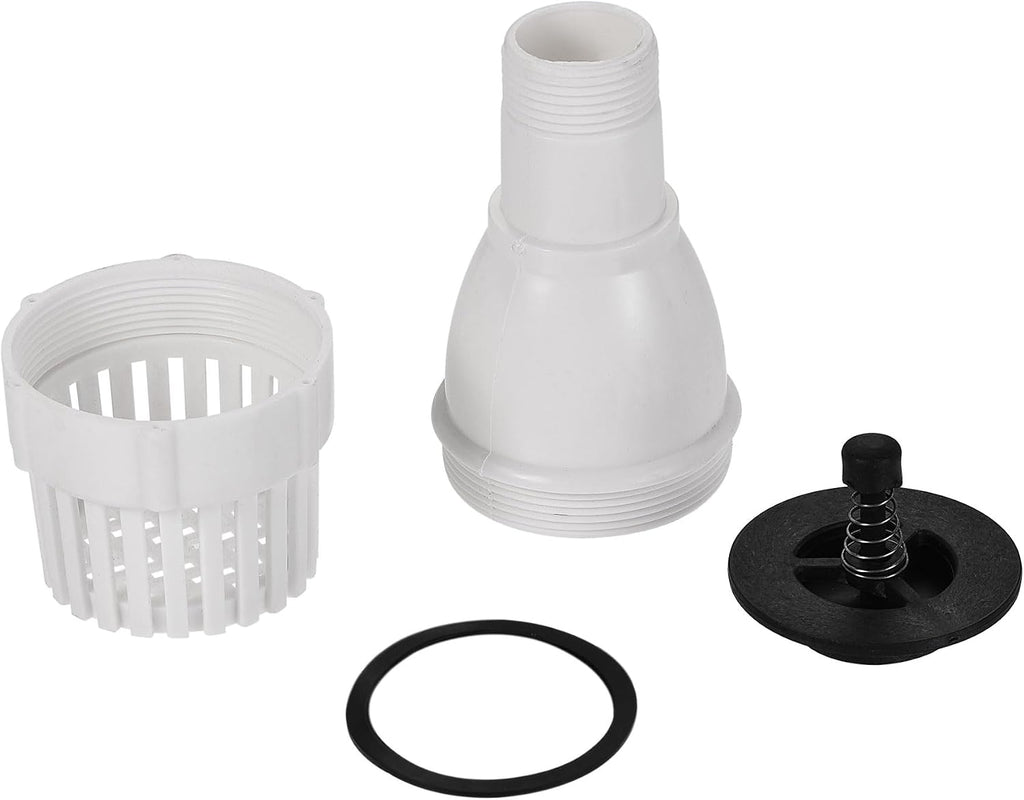 uxcell Foot Valve, G3/4 Thread Filter Strainer Check Valve White Pack of 2