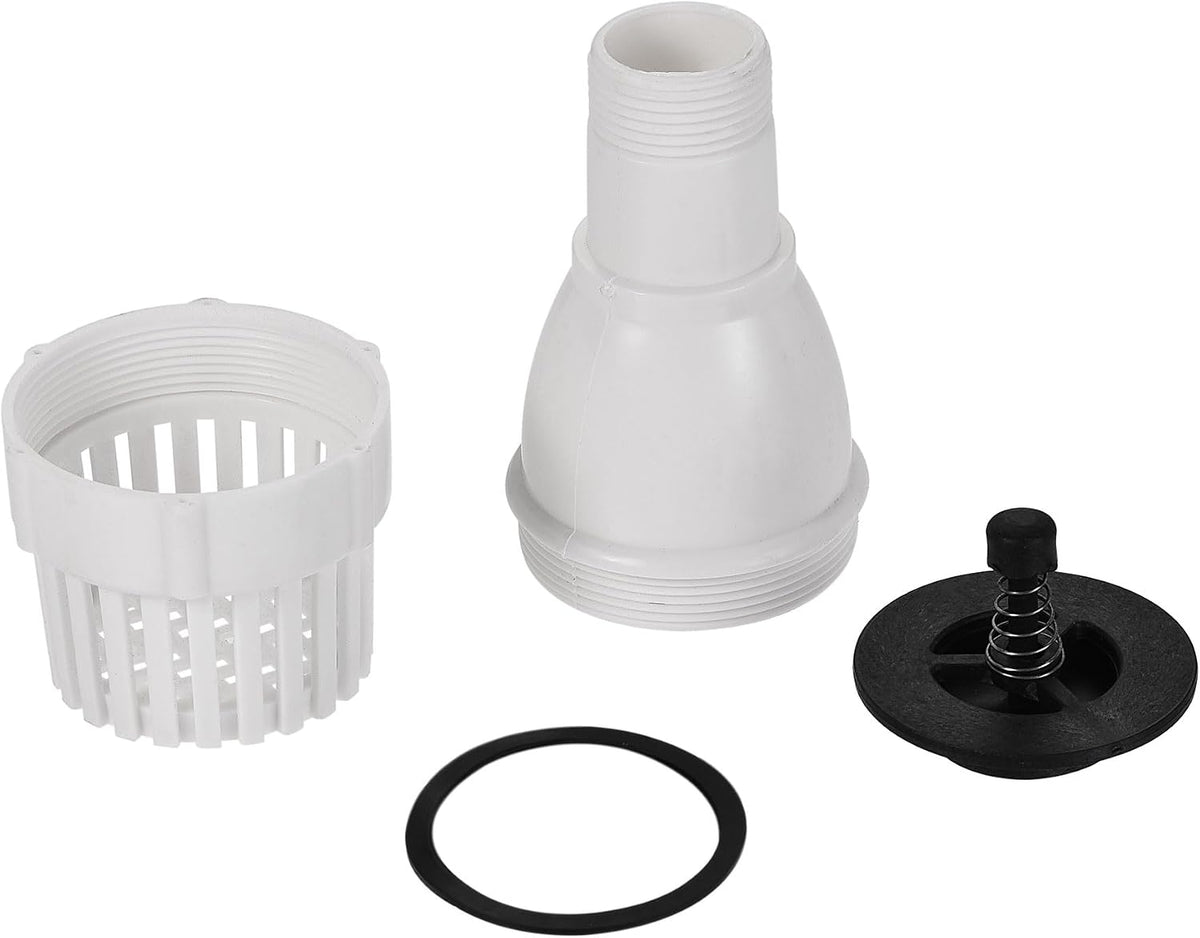 uxcell Foot Valve, G3/4 Thread Filter Strainer Check Valve White Pack of 2