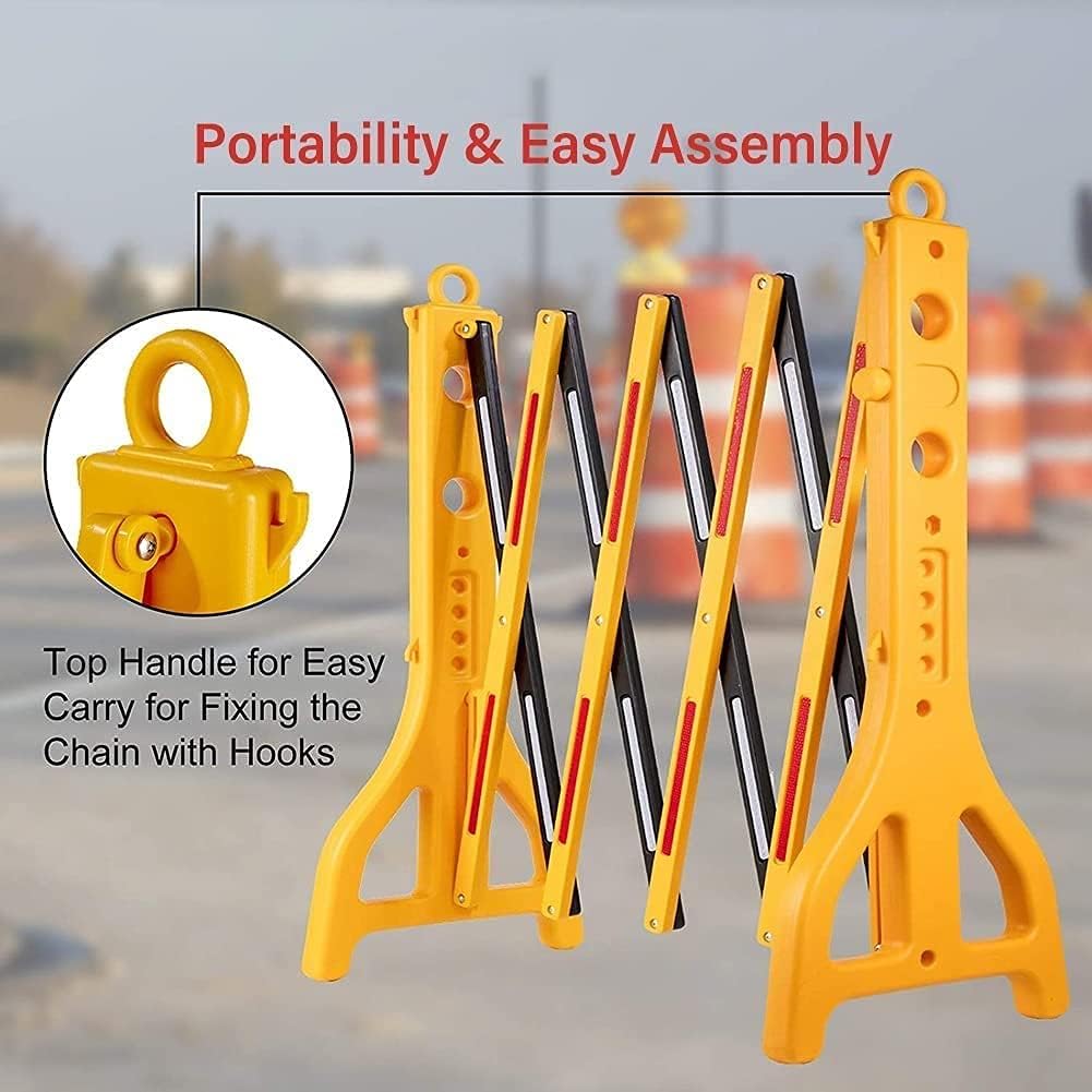 Expandable Mobile Barricade 2 Pcs Expandable Mobile Barricade | Plastic Safety Traffic Gate Fence Water Filled