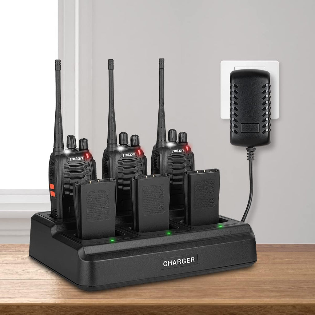walkie talkies for Adults Long Range with Upgraded Earpiece（6 Pack） | Rechargeable Portable Two Way Radios/Rugged/ 6