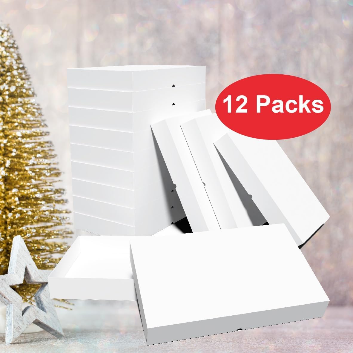 12 Packs Oversized Extra Large Gift Boxes with Lids for Presents