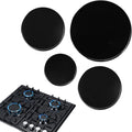Upgraded 4-Piece Surface Burner Cap Set for GE & Hotpoint 30" Gas Range/Cooktop – Replacement WB29K10022-1 Small (2.6"), WB29K10023-2 Medium (3.2"), WB29K10024-1 Large (3.5") – Shiny Black Finish