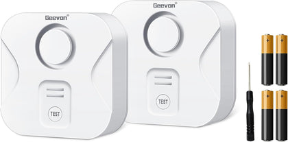 100dB Water Leak Detectors for Home with Low Battery Alerts | 100dB Water Sensor Alarms for Basement,Bathroom,Laundry