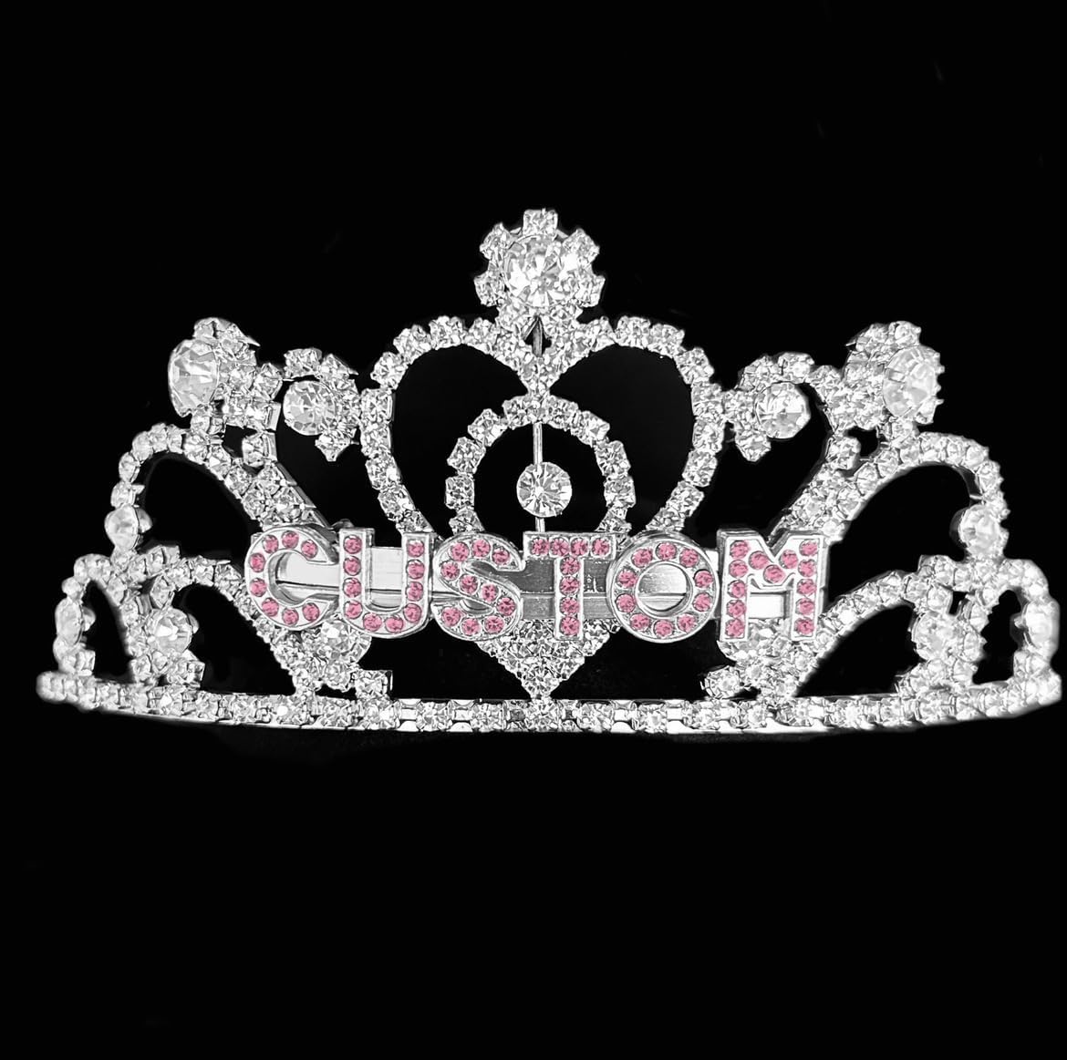 Silver Custom Text Tiara