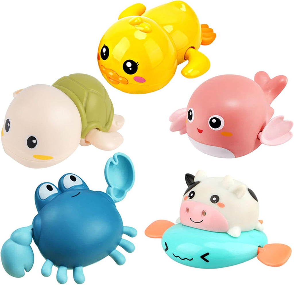 Bath Toy,Cute Animal Clockwork Bathtub Swimming Pool Toy,Baby Bath Toys for Toddlers 1-3, Boys & Girls Water Bath Toy