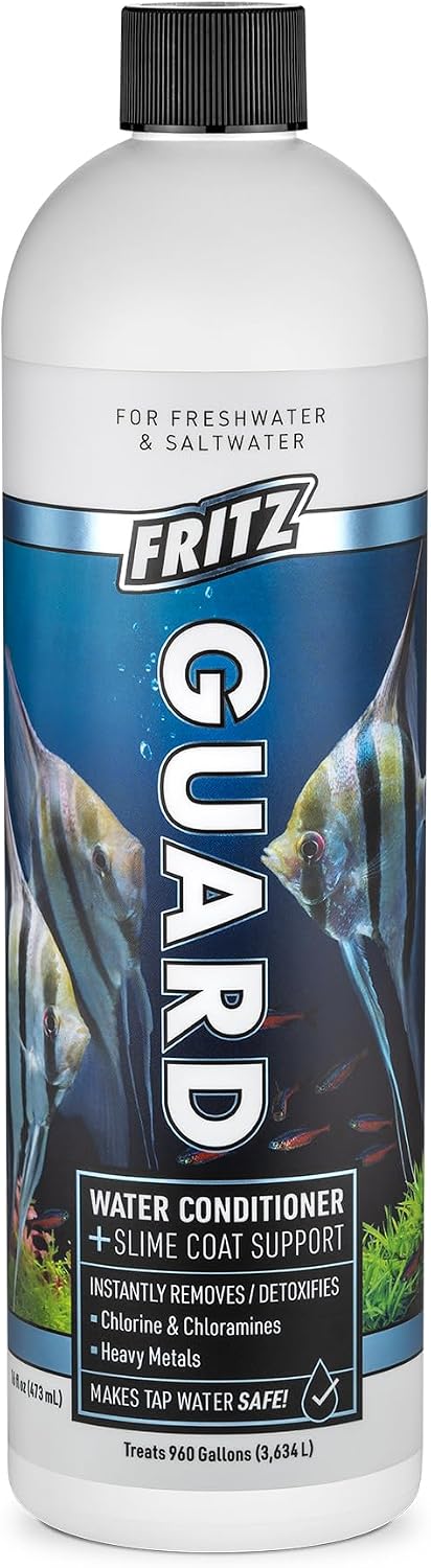 FritzGuard Water Conditioner/Dechlorinator Makes Tap Water Safe for Fresh & Salt Water Aquariums (16-Ounce)