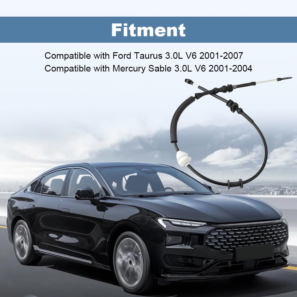 6F1Z-7E395-A Automatic Transmission Shift Cable Compatible with Ford Taurus