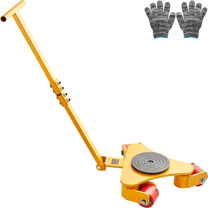 Machinery Skate Dolly, 6614 LBS/3T Industrial Machinery Mover with Handle, Carbon Steel Machinery Moving Skate with 3
