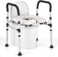 Toilet Seat Riser for Seniors, Raised Toilet Seat with Handles - FSA/HSA Eligible, Adjustable Height & Width