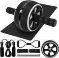 Ab Roller Wheel – 4-in-1 Ab Roller Kit with Knee Mat, Jump Rope & Resistance Band – Core & Abs Workout Equipment for