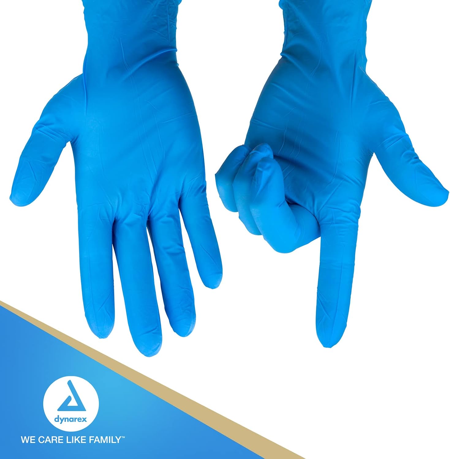 Safe-Touch Disposable Nitrile Exam Gloves, Powder-Free, Latex-Free, Touchscreen Friendly, Blue, Extra-Large, 1 Case
